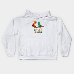 Stocks And Socks with Groovy Lettering Kids Hoodie
